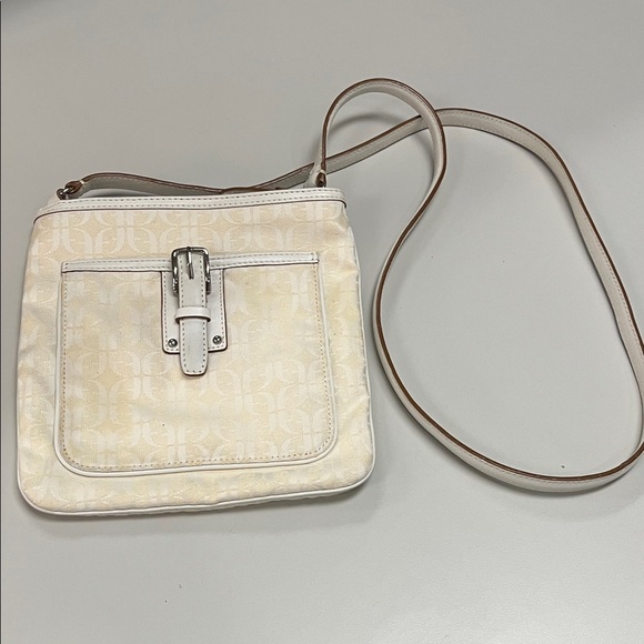 Fossil Handbags - Fossil Cream/Tan Crossbody Bag with Front Buckle